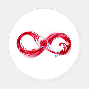 Infinity with Red Wine Coaster Set