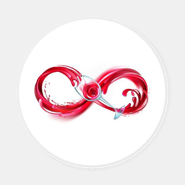 Infinity with Red Wine Coaster Set (Single)
