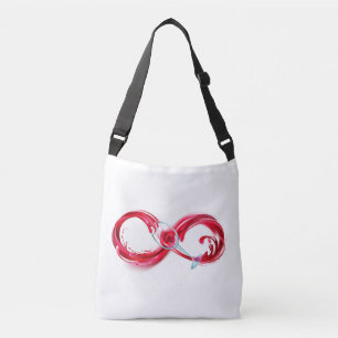 Infinity with Red Wine Crossbody Bag