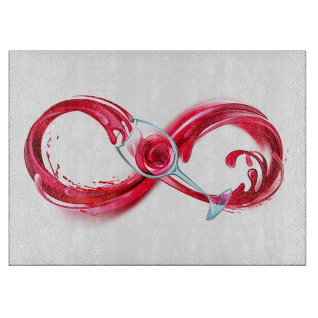 Infinity with Red Wine Cutting Board (Front)