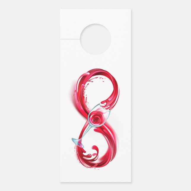 Infinity with Red Wine Door Hanger (Front)