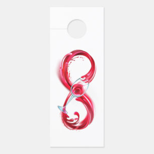 Infinity with Red Wine Door Hanger