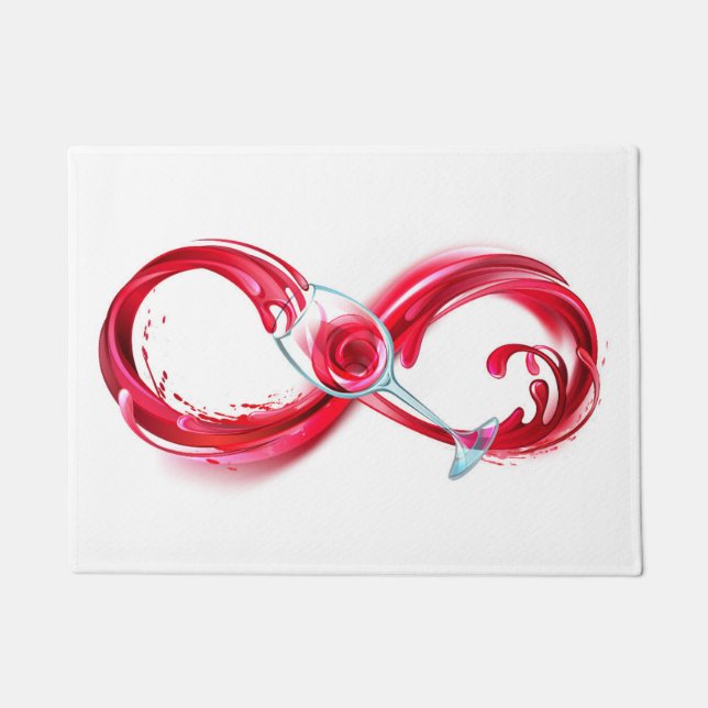 Infinity with Red Wine Doormat (Front)