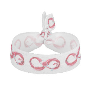 Infinity with Red Wine Elastic Hair Tie