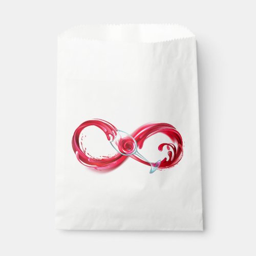 Infinity with Red Wine Favor Bag