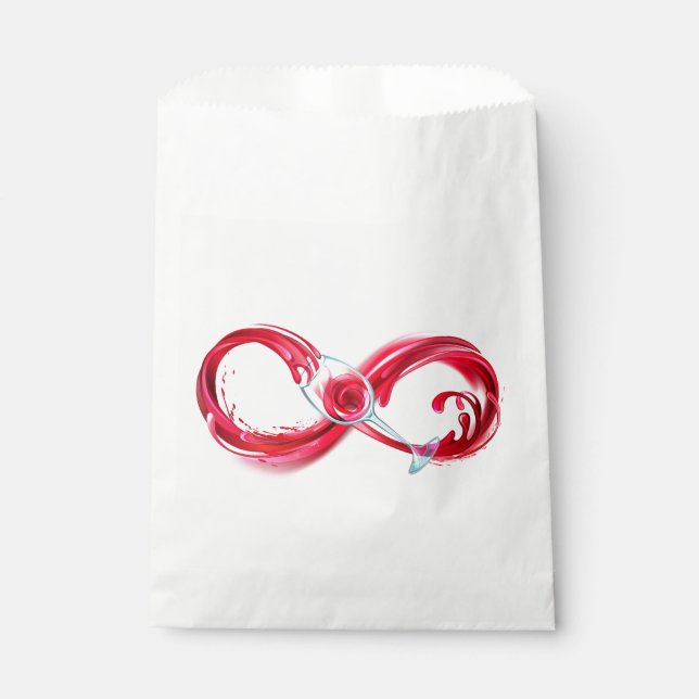 Infinity with Red Wine Favor Bag (Front)