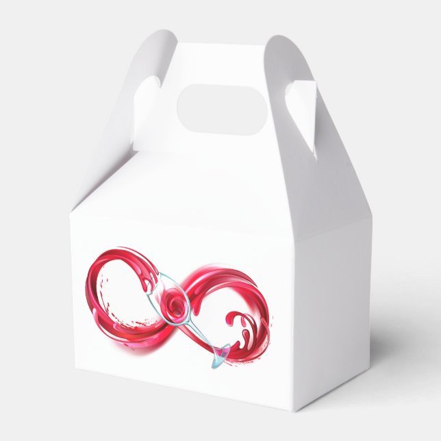 Infinity with Red Wine Favor Boxes (Front Side)