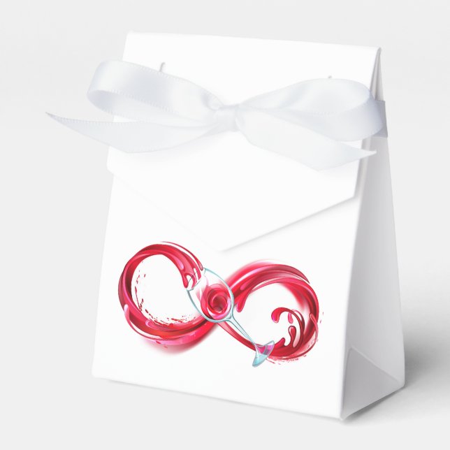Infinity with Red Wine Favor Boxes (Front Side)