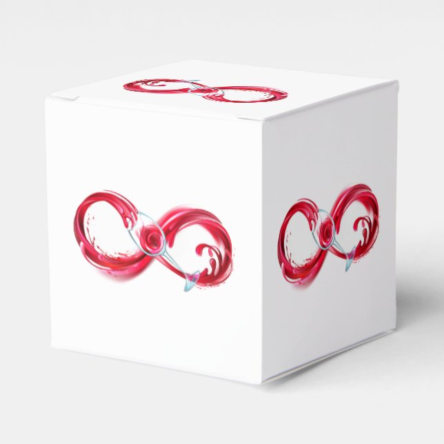 Infinity with Red Wine Favor Boxes (Front Side)