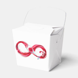 Infinity with Red Wine Favor Boxes