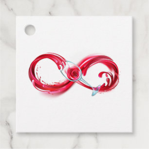 Infinity with Red Wine Favor Tags