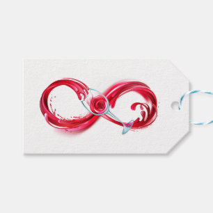 Infinity with Red Wine Gift Tags