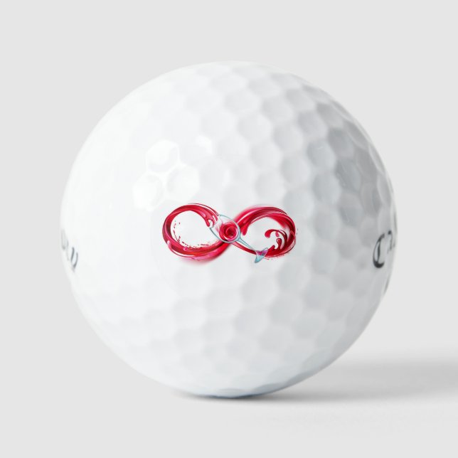 Infinity with Red Wine Golf Balls (Front)