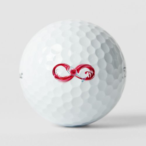 Infinity with Red Wine Golf Balls