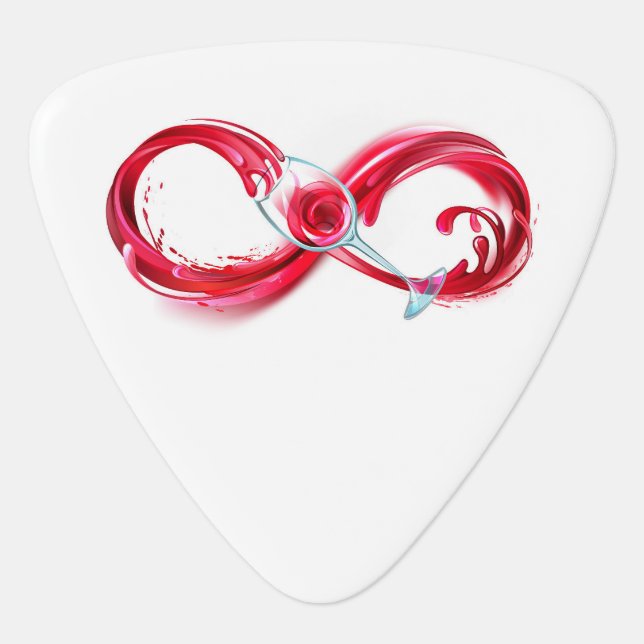 Infinity with Red Wine Guitar Pick (Front)