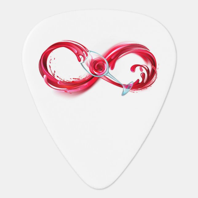 Infinity with Red Wine Guitar Pick (Front)
