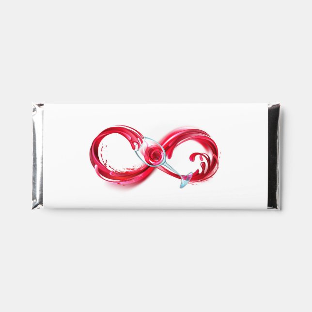 Infinity with Red Wine Hershey Bar Favors (Front)