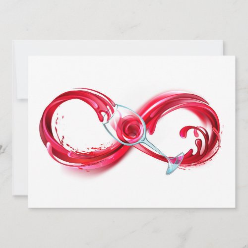 Infinity with Red Wine Holiday Card