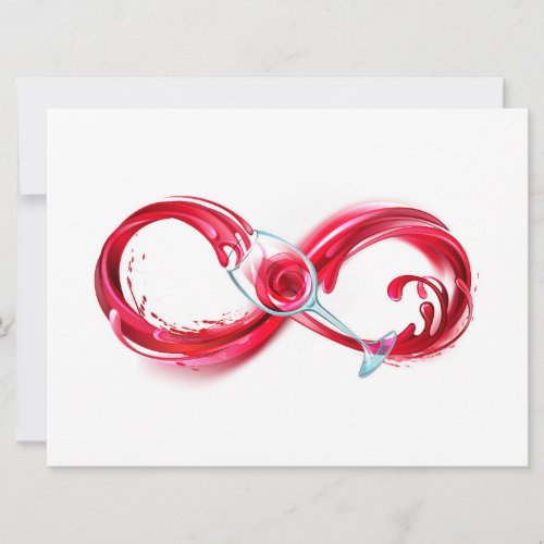 Infinity with Red Wine Holiday Card