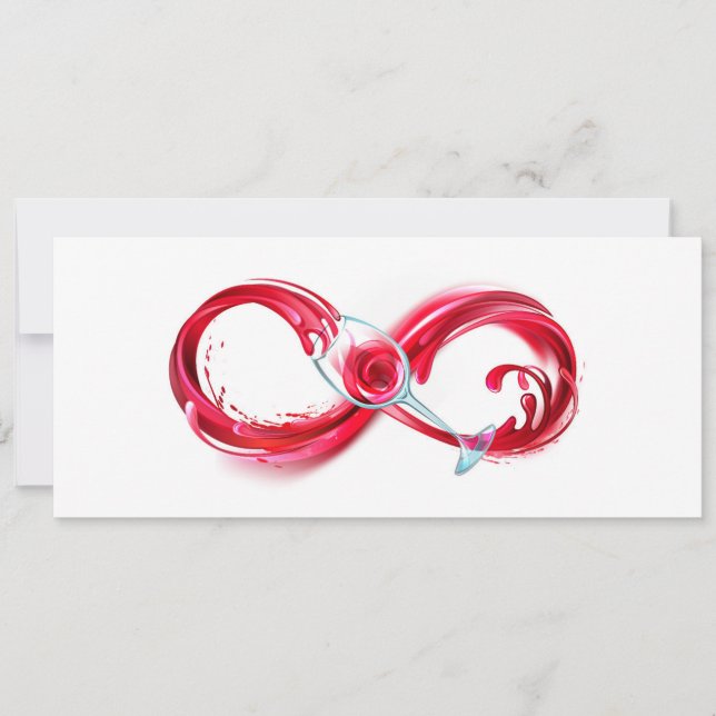 Infinity with Red Wine Holiday Card (Front)