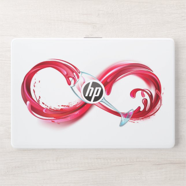 Infinity with Red Wine HP Laptop Skin (Front)