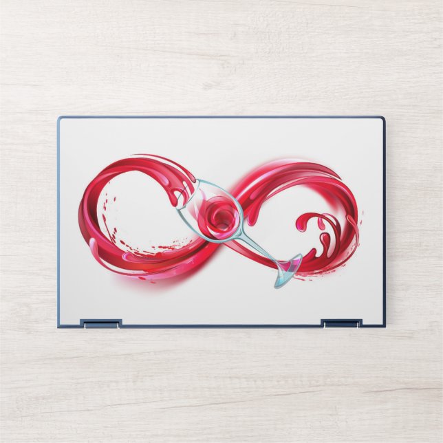 Infinity with Red Wine HP Laptop Skin (Front)