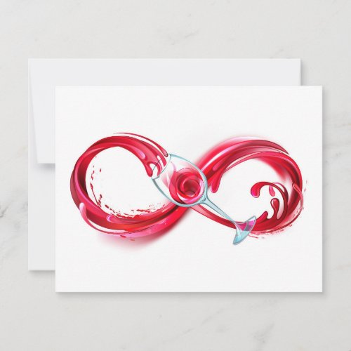 Infinity with Red Wine Invitation