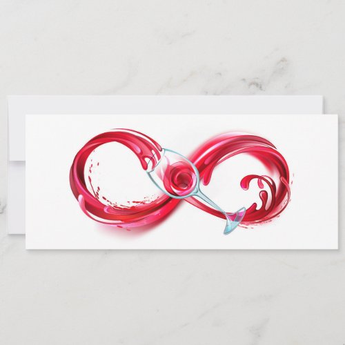 Infinity with Red Wine Invitation