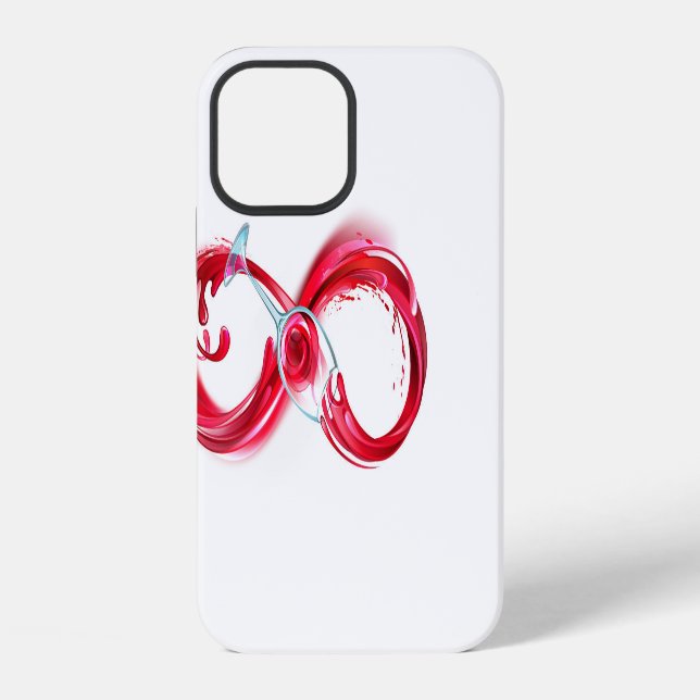 Infinity with Red Wine Iphone Case (Back)