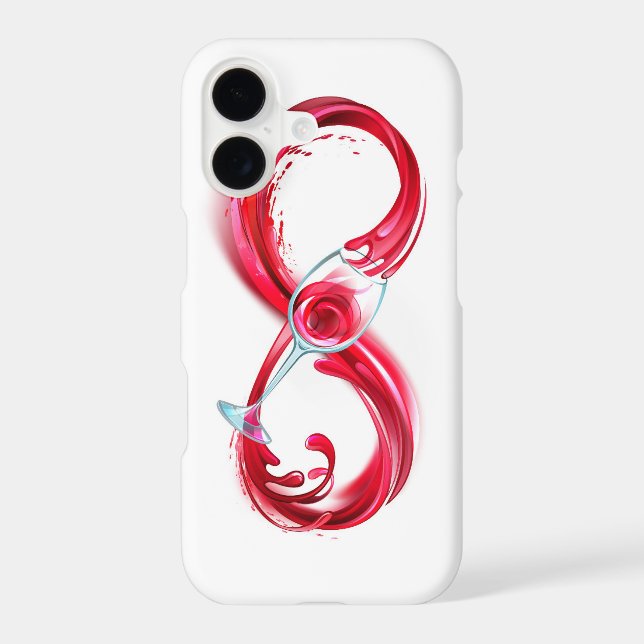 Infinity with Red Wine Iphone Case (Back)
