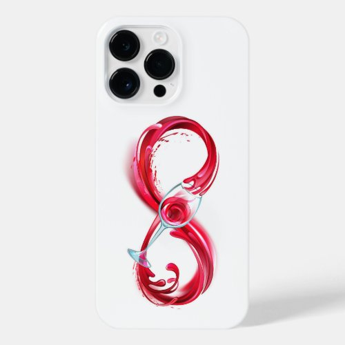 Infinity with Red Wine iPhone 14 Pro Max Case