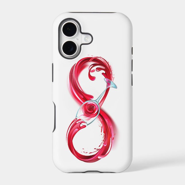 Infinity with Red Wine Iphone Case (Back)