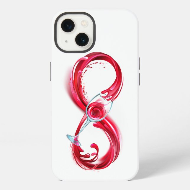 Infinity with Red Wine Iphone Case (Back)