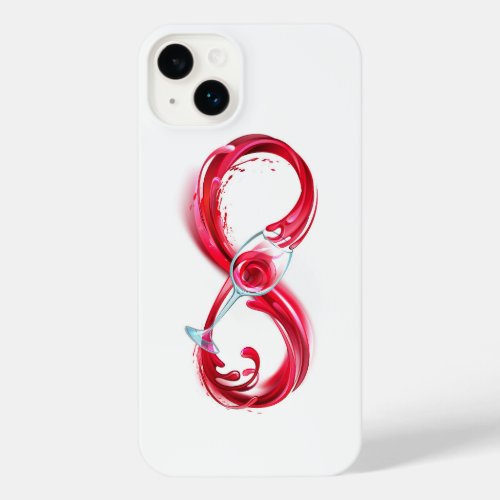 Infinity with Red Wine iPhone 14 Plus Case