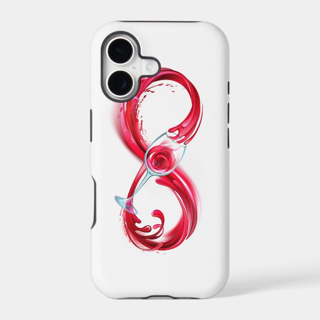 Infinity with Red Wine Iphone Case (Back)