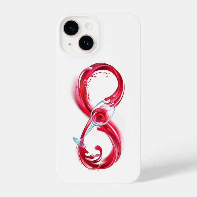 Infinity with Red Wine iPhone Case (Back)