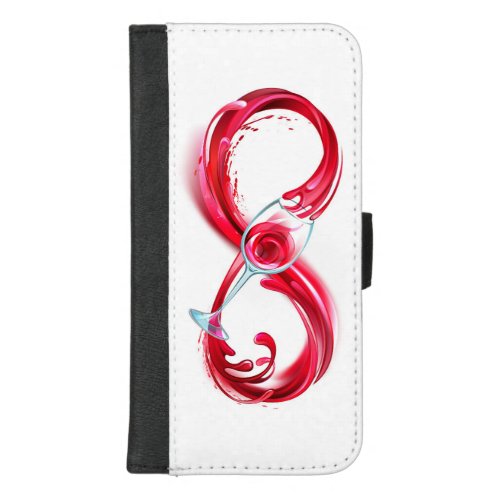 Infinity with Red Wine iPhone 87 Plus Wallet Case