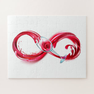 Infinity with Red Wine Jigsaw Puzzle