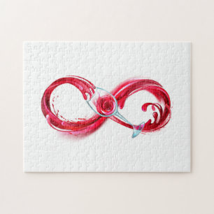 Infinity with Red Wine Jigsaw Puzzle