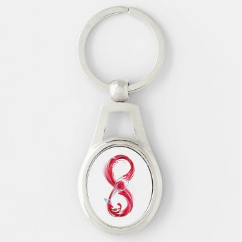 Infinity With Red Wine Keychain by Blackmoon9 at Zazzle