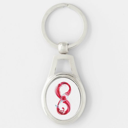 Infinity with Red Wine Keychain