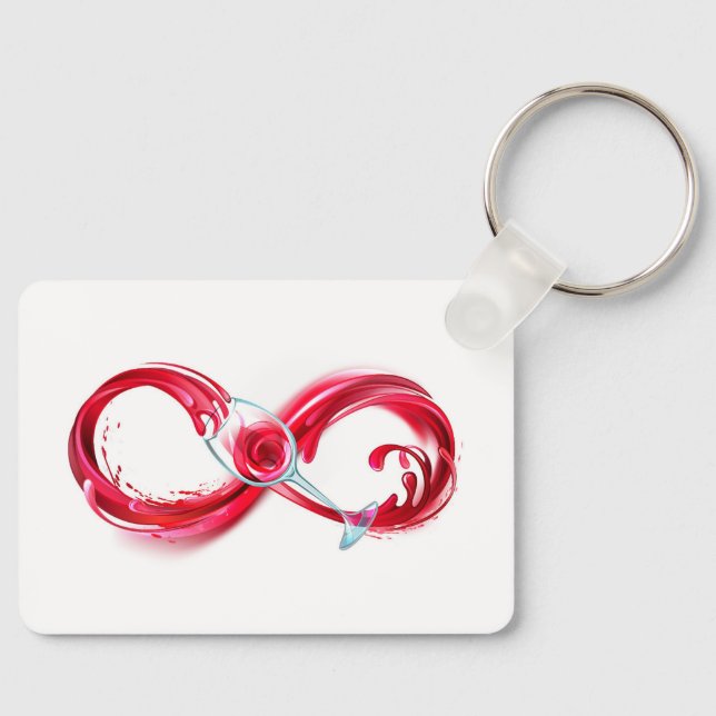 Infinity with Red Wine Keychain (Front)