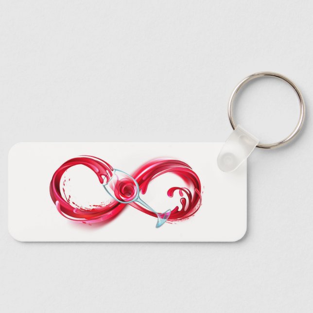 Infinity with Red Wine Keychain (Front)