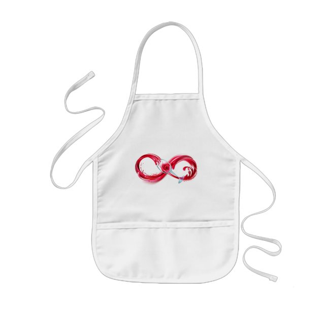 Infinity with Red Wine Kids' Apron (Front)