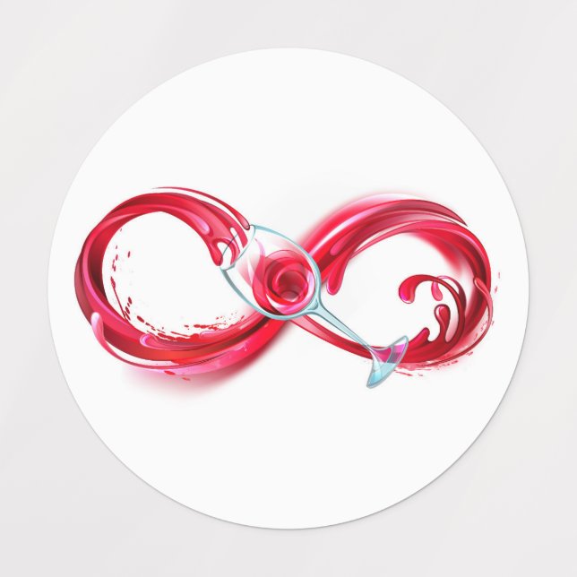 Infinity with Red Wine Kids' Labels (Design 1)