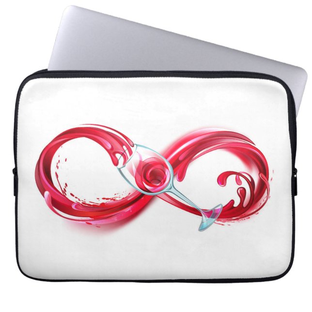 Infinity with Red Wine Laptop Sleeve (Front)