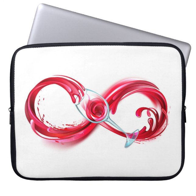 Infinity with Red Wine Laptop Sleeve (Front)