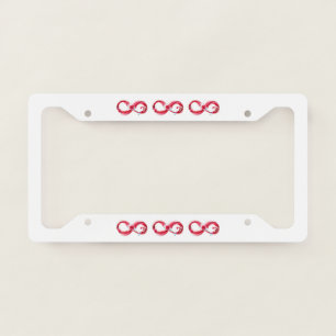Infinity with Red Wine License Plate Frame