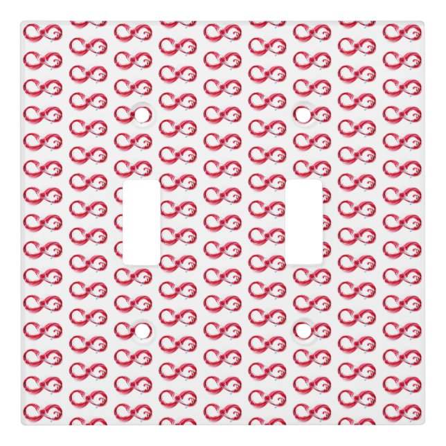 Infinity with Red Wine Light Switch Cover (Front)