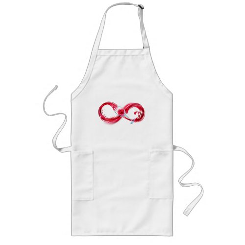 Infinity with Red Wine Long Apron